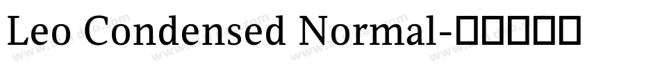 Leo Condensed Normal字体转换
